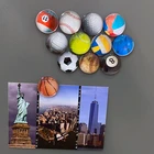 Мяч 30 мм магнит на холодильник стекло баскетбол волейбол Бильярд упражнения ребенок подарок холодильник магнитные наклейки держатель для заметок дома