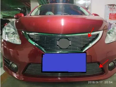 Металлическая Передняя решетка для автомобиля гонок гриля обшивка подходит Tiida