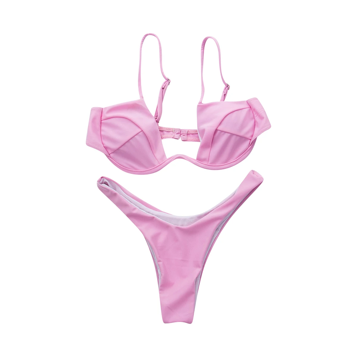 

Drop Shipping Sexy Push Up Unpadded Brazilian Bikini Set Women 4 Colors Bandage Bikini Set Swimsuit e Swimwear Bathing