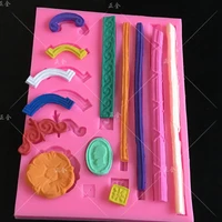 classic cake frame silicone mold resin kitchen baking tools diy candy chocolate pastry fondant moulds dessert lace decoration