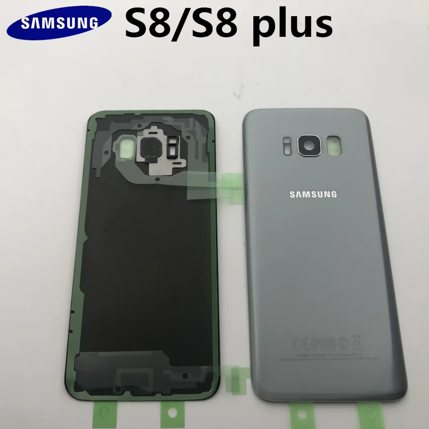 

Оригинальное стекло для Samsung Galaxy S8 S8 Plus G950F G955F, задняя крышка батарейного отсека, замена корпуса + клейкая наклейка