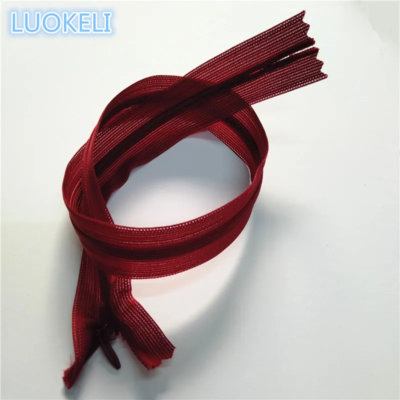 Red wine 30 см(12 дюймов) 10 штук 3# шелк скрытая молния пользовательский процесс шитья многоцветная опционально - Цвет: Red wine