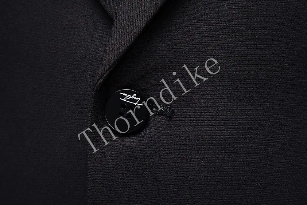 Мужской костюм Thorndike Мужские костюмы (пиджак + брюки) новейший дизайн черный