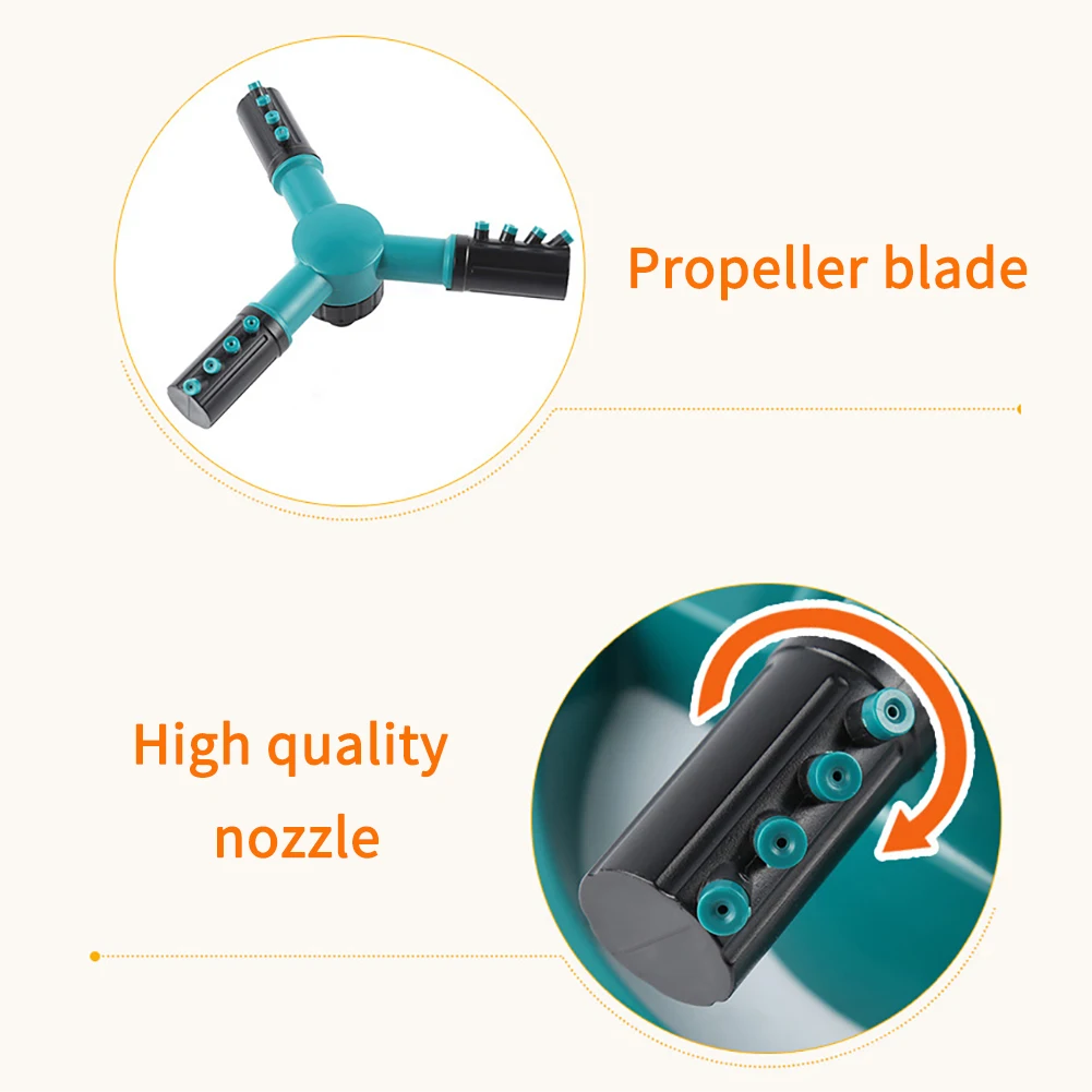 

Lawn Sprinkler Automatic Garden Water Sprinkler Plastic Blue Large Area Coverage 360Degree Rotation Irrigation System Sprinklers