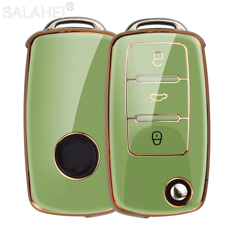 

TPU Car Key Protector Cover Case Fob For VW Volkswagen Polo Golf Passat Beetle Caddy T5 Up Eos Tiguan Skoda A5 SEAT Leon Altea