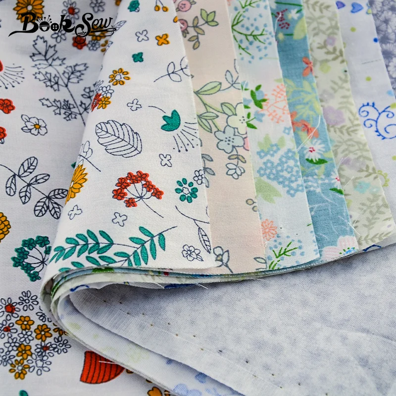 Booksew хлопковая ткань краситель 7 шт./лот 40x50 см сделай сам лоскутное шитье материал