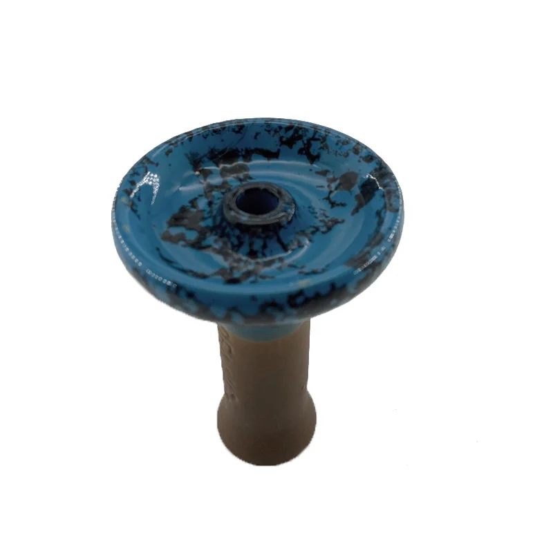 

10pcs Single Hole Hookah Bowl Blue Pattern Glaze Arab Ceramic Shisha Bowl Premium Hand Made Charcoal Rack Narguile Accessories