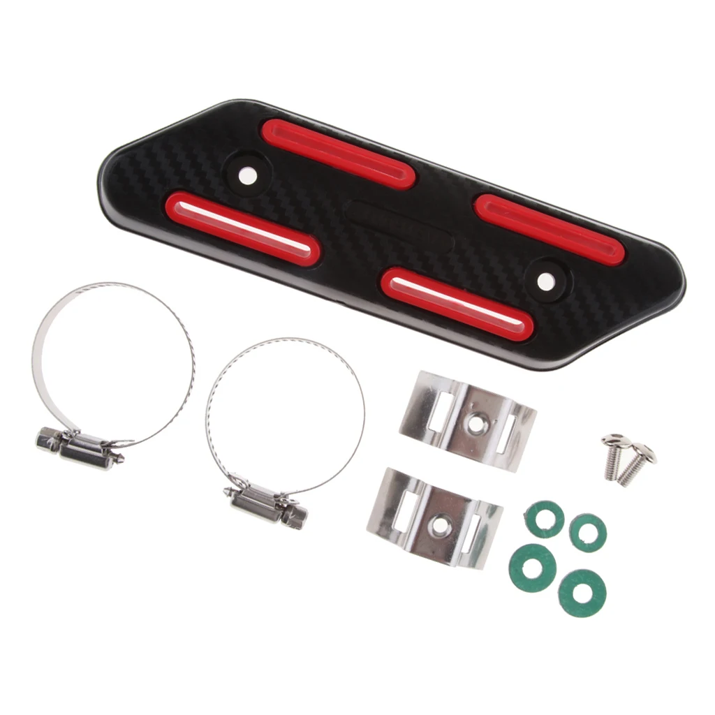 Motorcycle Motorbike Exhaust Muffler Heat Pipe Shield Protector Cover for HONDA - Color: Red