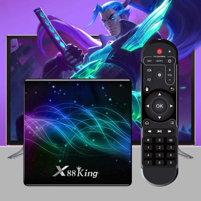 ТВ приставка X88 KING 4K HD с шестиядерным процессором S922X 64 бит 4k 60 Гц Android 9 0 4G128G OTA Smart TV