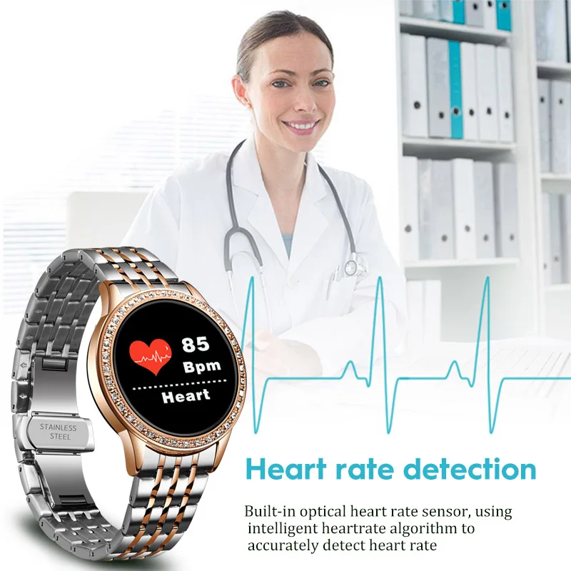 LIGE New Fashion Smart Watch Women Heart Rate Blood Pressure Sleep Monitoring Sport Multifunctional Mode Waterproof Smartwatch |