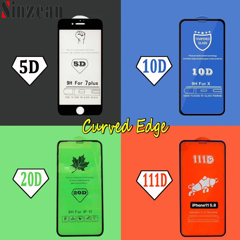 Закаленное 3d-стекло для IPHONE 13/12 PRO MAX/MINI/11 Pro Max 5D/10D XS MAX/678 Plus 20D/111D защита экрана 75 шт. |