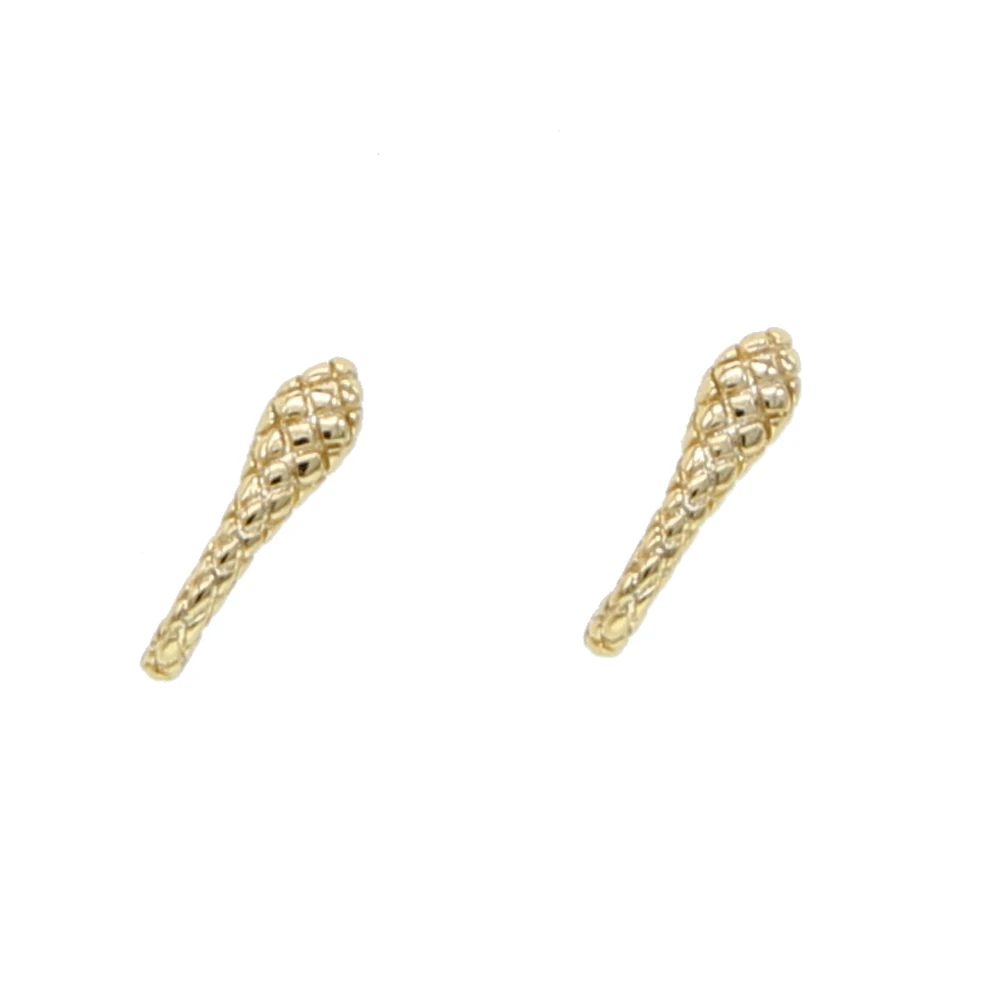 Gold color snake stunning fashion stud earring for women gold filled animal climber ear jewelry