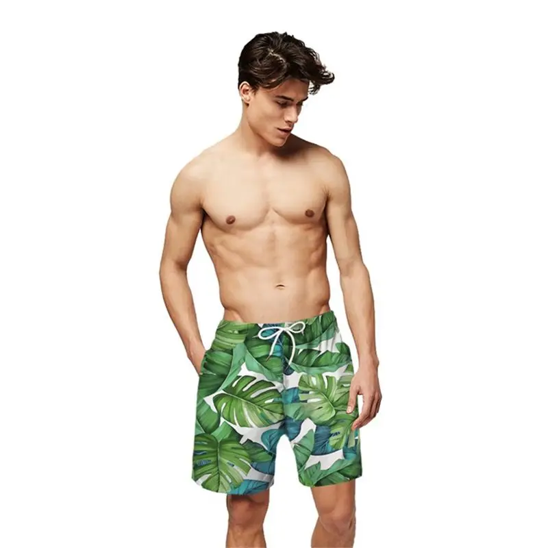 Шорты мужские пляжные быстросохнущие 3d-пляжные для серфинга спортивные
