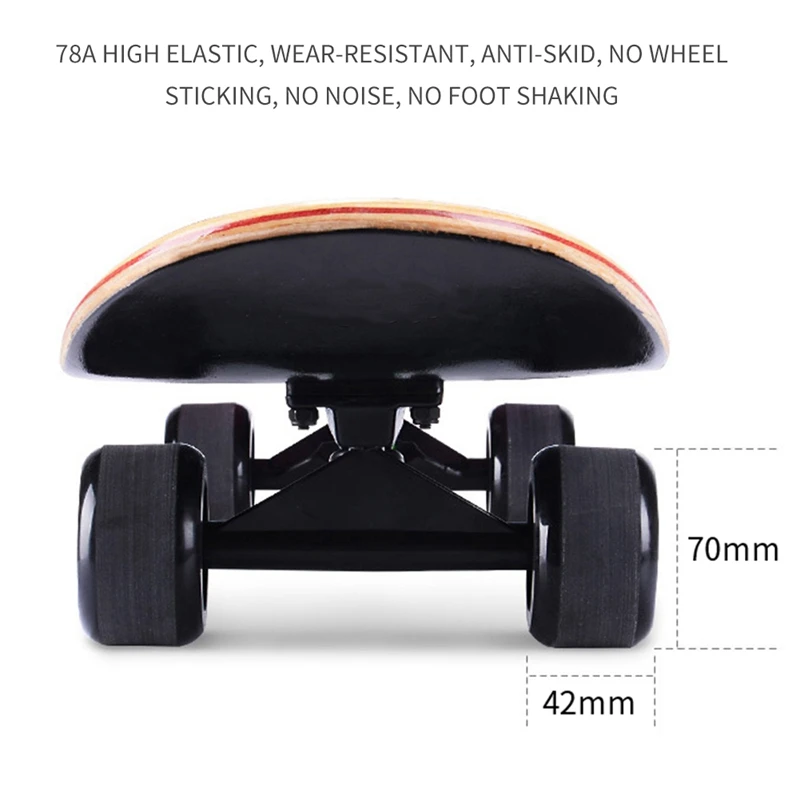 

Arrival 78A 70X42mm Skateboard Wheels with ABEC-11 Bearing with Tools with 6mm Skateboard Rubber Gasket Screw Wheel