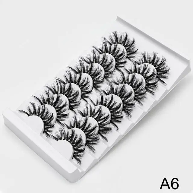 8/20 пар, натуральные 3D накладные ресницы, 15-20 мм, накладные ресницы, набор для макияжа, накладные ресницы из искусственной норки, 25 мм, шелковые ресницы «maquiagem» - Цвет: A6