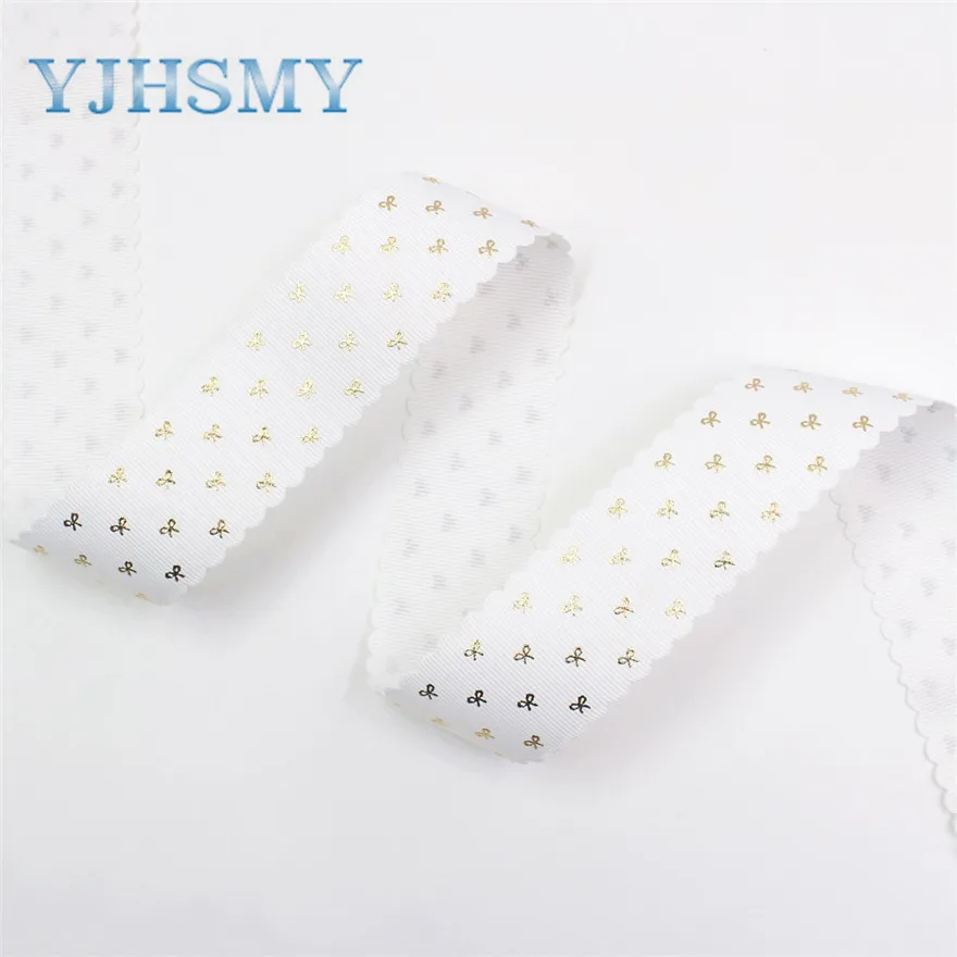 I-19729-1754 YJHSMY, I-19729-1747, 38 мм, 10 ярдов сплошной цвет горячей штамповки лук-узел корсажные ленты, лук крышка DIY аксессуары украшения - Цвет: I-19729-1754
