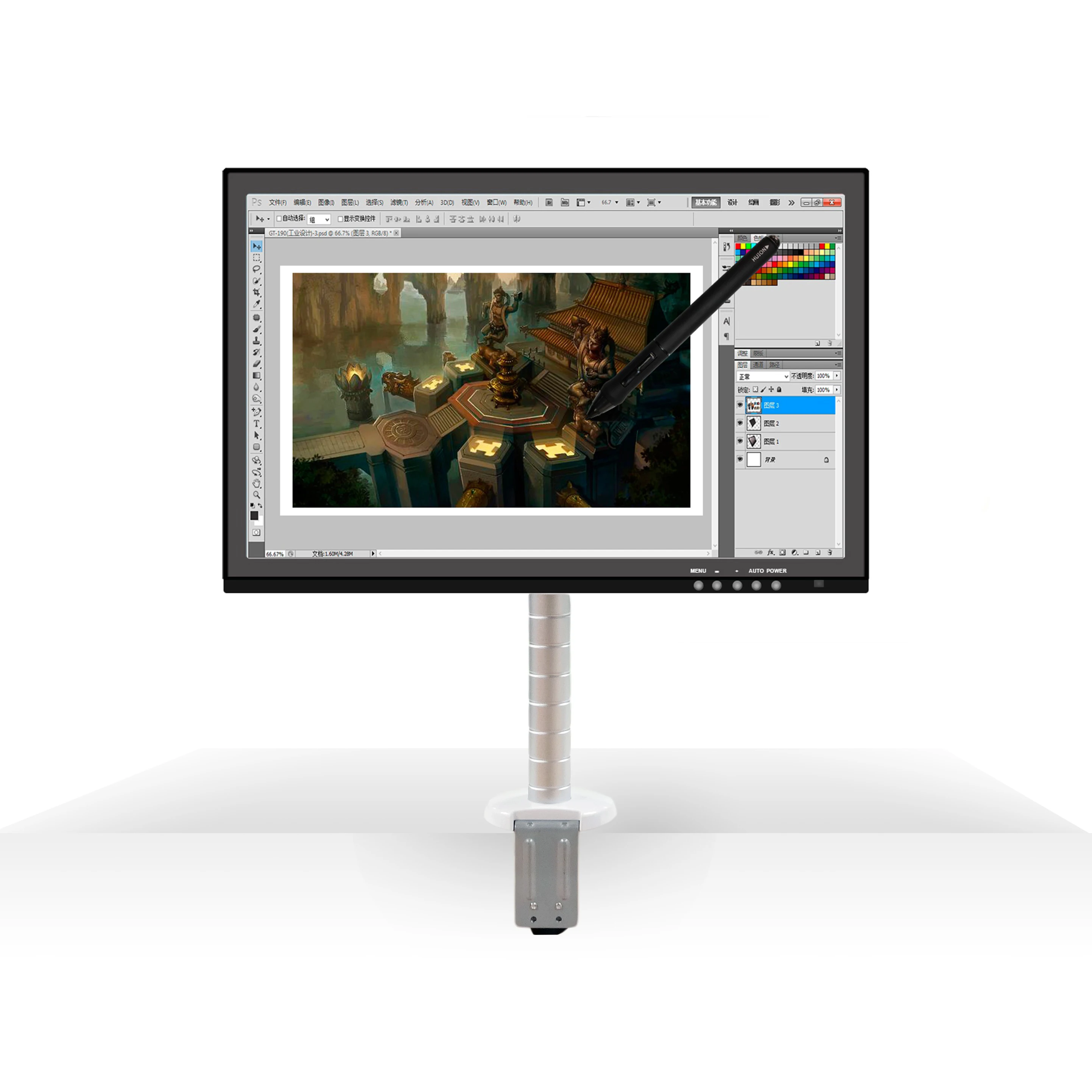 Держатель для ручки Huion ST400 с регулируемым рычагом дисплеев в виде ручек и