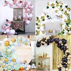 Воздушные шары-макароны, арочный комплект, украшение для свадьбы, вечеринки, для мальчиков и девочек, розовые воздушные шары, гирлянда на первый день рождения, синий набор