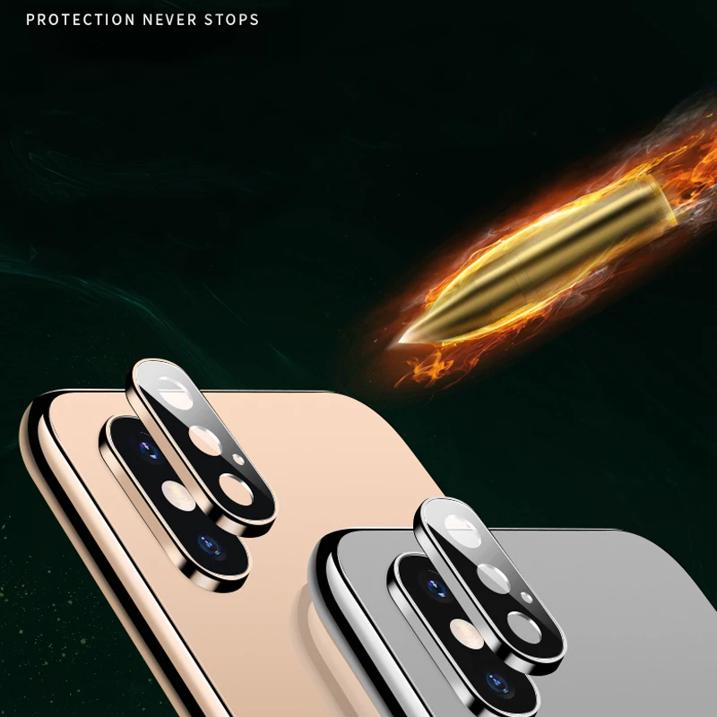 Защитная пленка для объектива камеры iPhone XR X Xs Max металлический корпус +