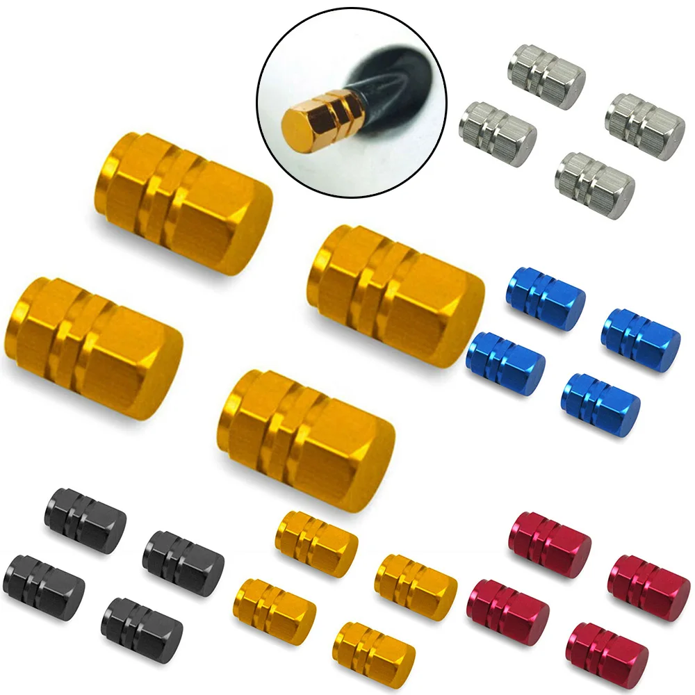 

4Pcs Aluminum Aloy Road Mountain Bike Track Racing Bicycle Inner Tube Tire Bicycle Valve Core Tire Valve Hexagonal Type