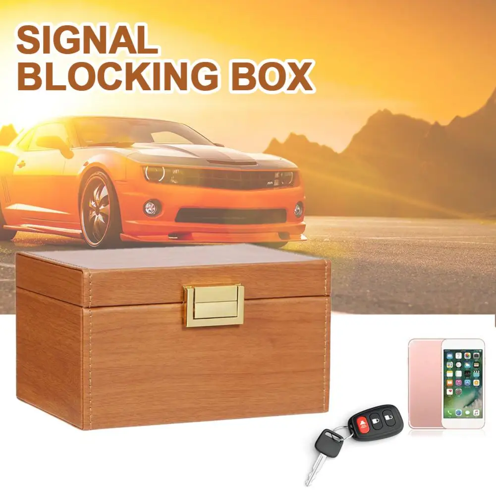 car key signal blocker box pouch anti theft key safe blocking pouch case radiation proof mobile phone box car accessories free global shipping