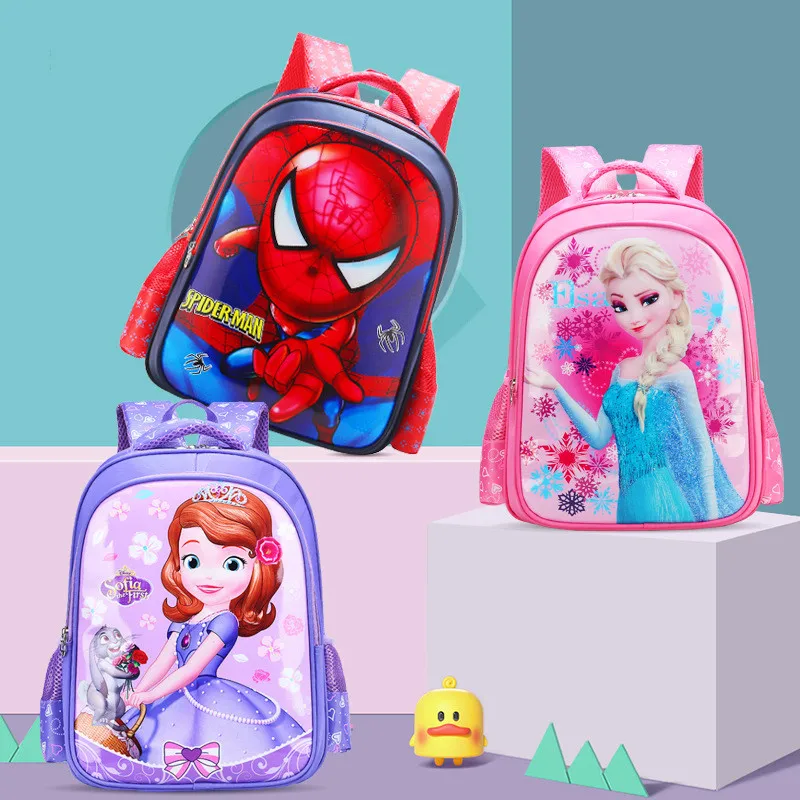 Детский школьный портфель Disney с мультяшным рисунком сумка для начальной школы