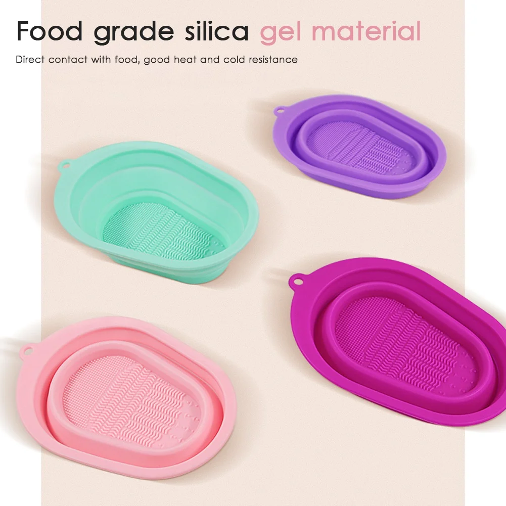 Силиконовый коврик для очистки кистей косметический мытье макияжа гель чистящий