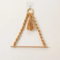 cotton rope hand woven paper towel rack towel rack wall decoration apricot