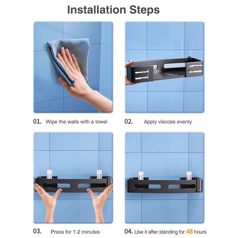 Joybos космическая алюминиевая полка для ванной комнаты Полки душа без сверления