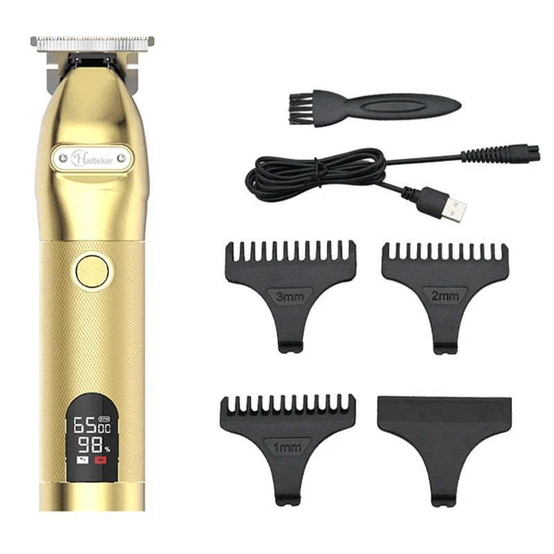 

Digital display powerful electric professional hair tirmmer finishing edge lining outline hair clipper beard trimer rechargeable