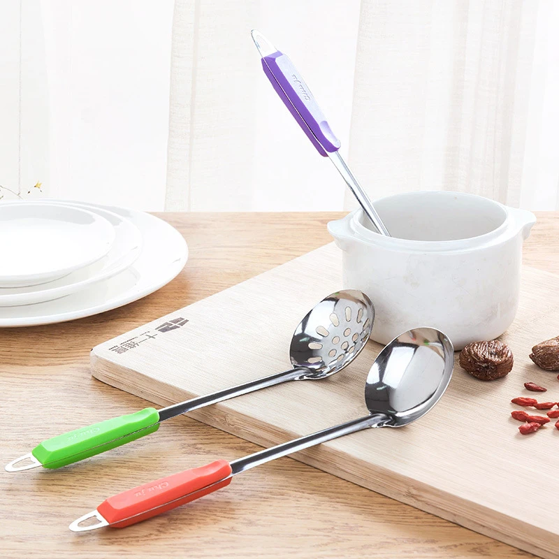 1 шт. прочный Нержавеющая сталь большой суповая ложка дуршлаг Пособия по
