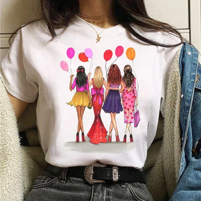 

New Friends T Shirt Fashion Women T Shirt Girls Casual Short Sleeve Tops Female Harajuku T-shirt Best Friends Tee Vogue T-shirt
