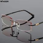 Оправа для очков Кассетная Мужская, без оправы, с бриллиантами, титановая, F6635