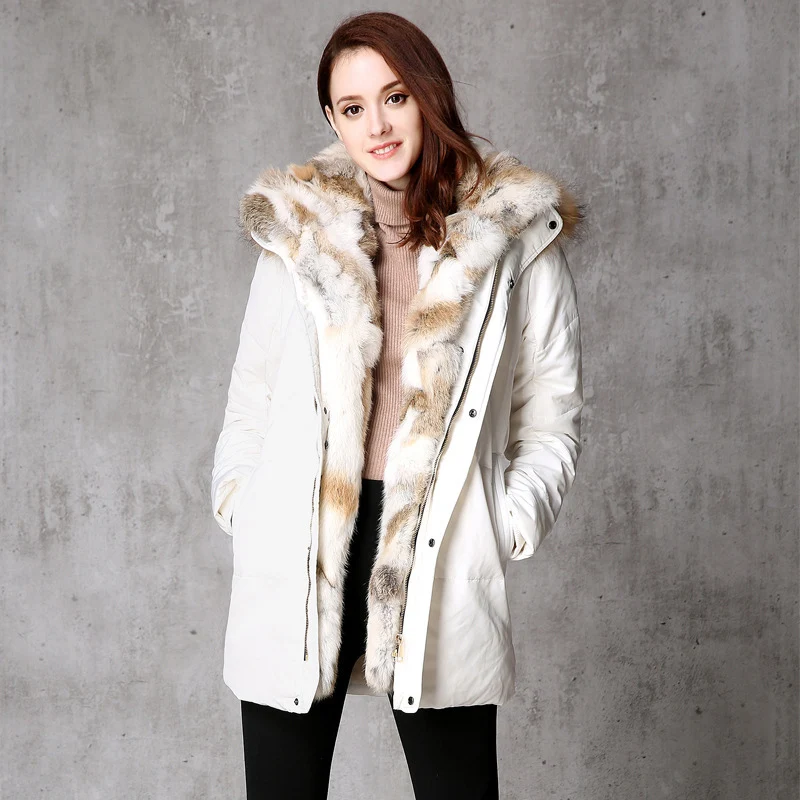 Новинка 2019 зимнее пальто с капюшоном парка Скорпион меховым воротником плотное