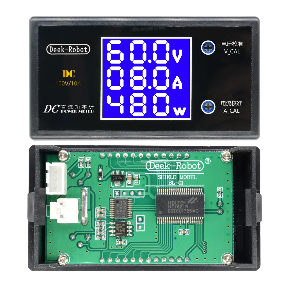 

1000W LCD Digital Voltmeter Ammeter Wattmeter Voltage Current Power Meter Volt Detector Tester Monitor DC 0-100V 5A 10A 250W