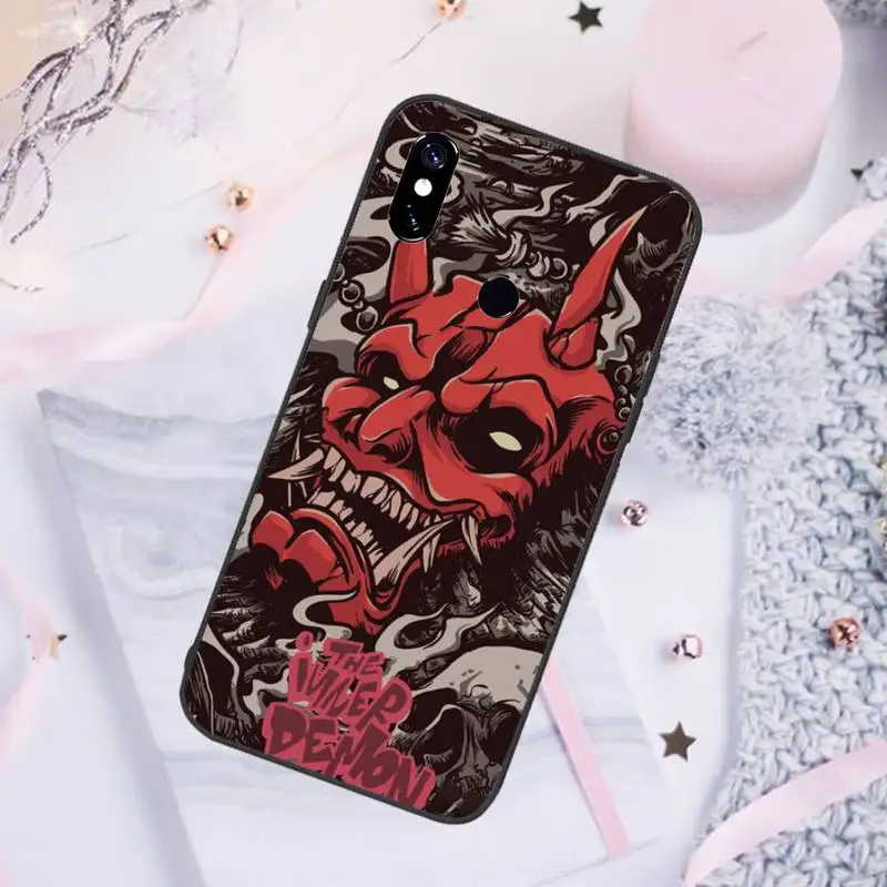 

Oni Hannya Demon Mask Phone Cases For Xiaomi Redmi 4x 5 plus 6A 7 7A 8 mi8 8lite 9 note 4 5 7 8 pro