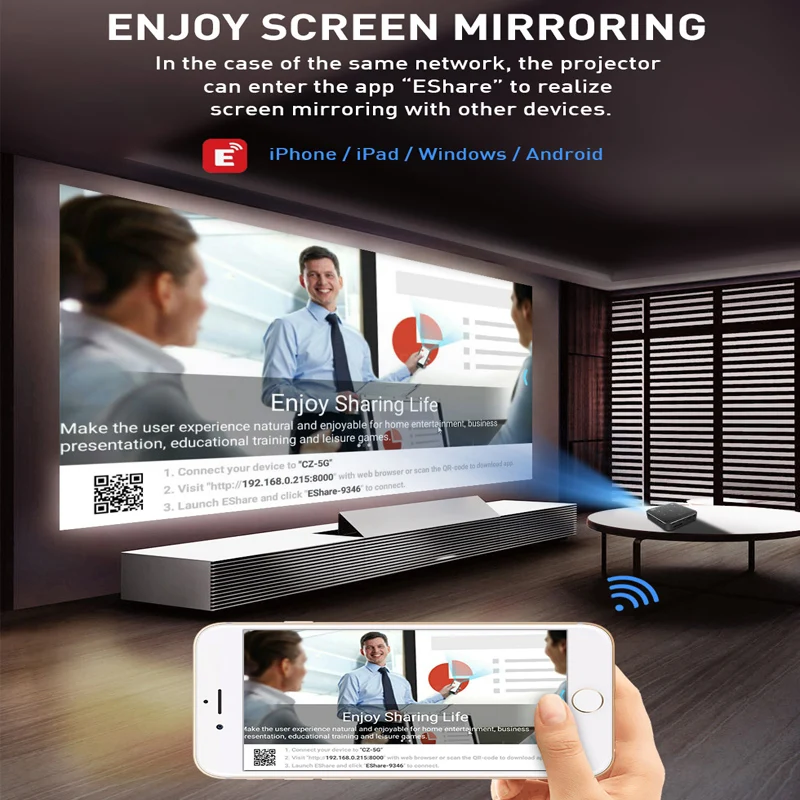 WZATCO T11 DLP 3D проектор карманный мини HD Android 9 0 для Full 1080P MAX 4K WIFI мобильный