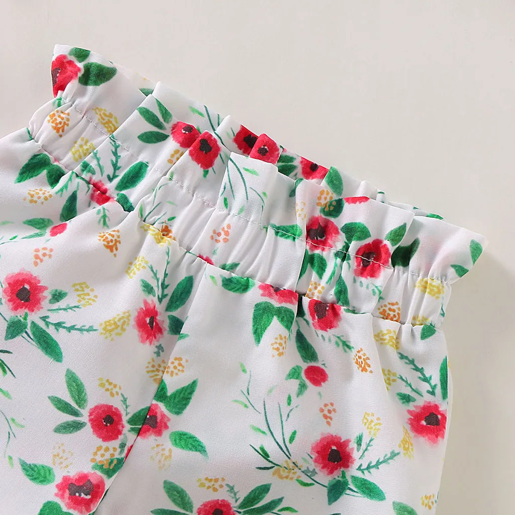 

Newborn Clothes Baby Girl Clothes Baby Boy Clothes Ruffles Solid Romper Bodysuit+Floral Pants+Headband Outfits roupa infantil Z4