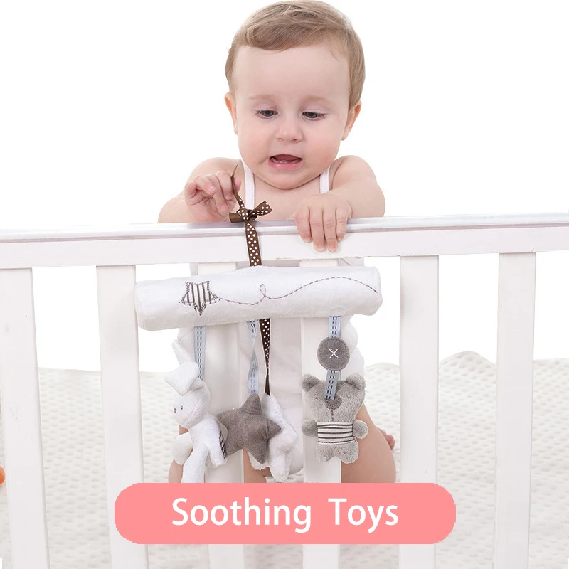 Мягкая мультяшная игрушка для детской коляски милый кролик медведь дизайнерские