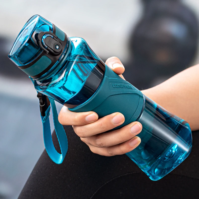 

UZSPACE 500ml Sports Water Bottle BPA Free Portable Leakproof Creative Tritan Plastic Cup Outdoor Travel Camping Gym Drinkware