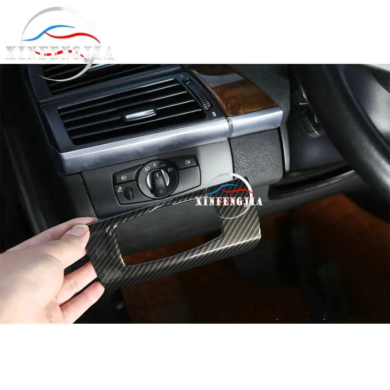 Для BMW X5 X6 E70 E71 07-14 углеродное волокно цвет фар переключатель управления Панель