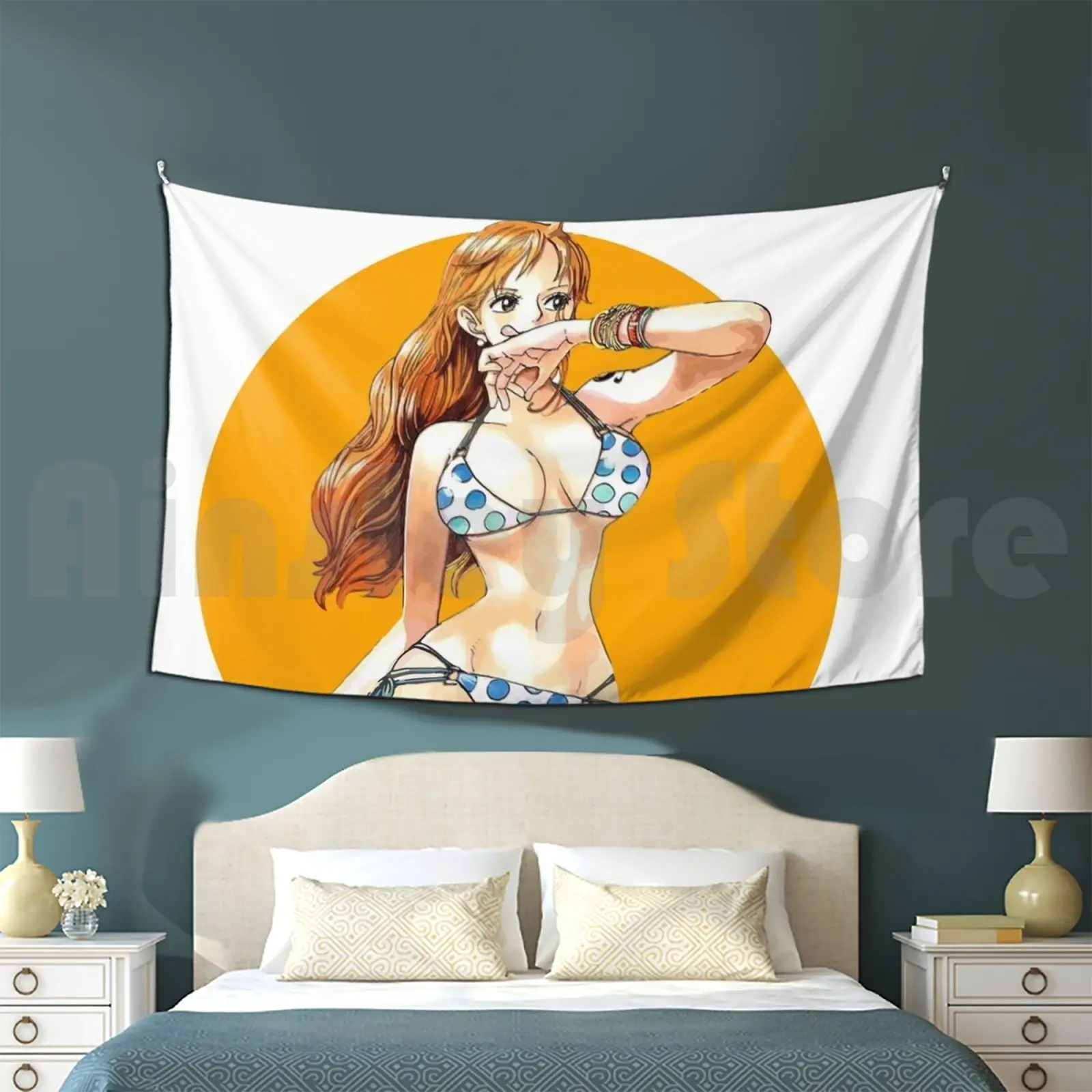 

Nami Tapestry Living Room Bedroom Anime Anime Manga Fashion Monkey D Luffy