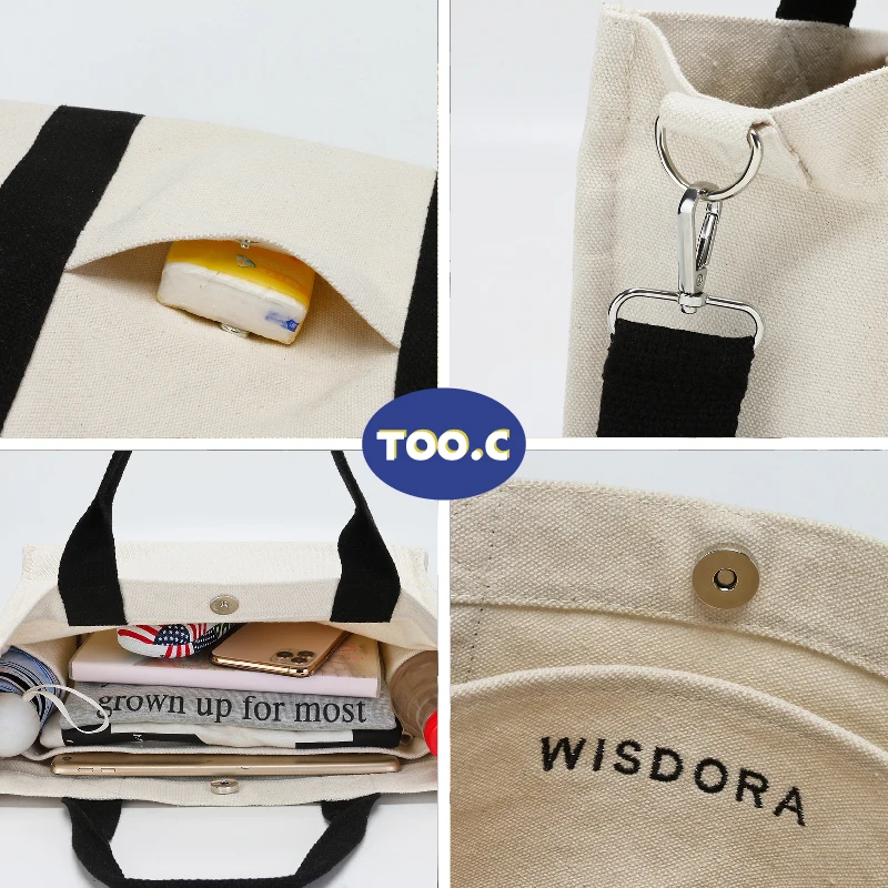 

2021 Cool Women Bag European American Style Streetwear Canvas Fashion Tote Handbag Ladies Large Capacity Shoulder Messenger Bags