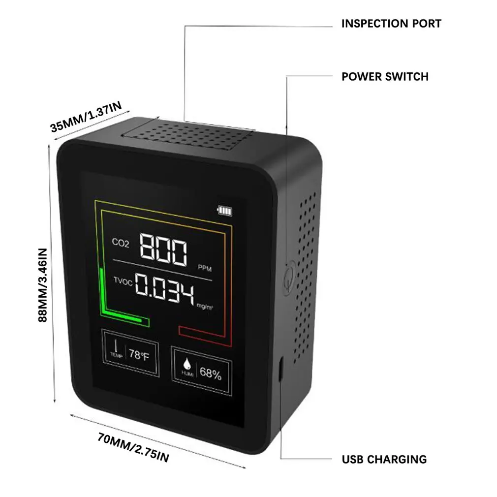 

Hazardous Substance Detection Analyzer Durable Practical Convenient And Portable TVOC Air Quality Detector