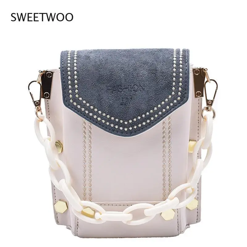

Female Bag 2021 New Trendy Fashion Net Red Handbag Hit Color Mobile Phone One-Shoulder Messenger Bag Wild Clutch
