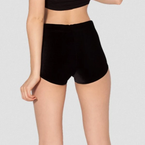 Удобные танцевальные шорты для гимнастики девочек с высокой талией бархатные