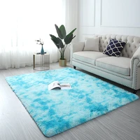 washable modern nordic living room carpet tie dye gradient color bedroom bedside mat carpet tatami crawling mat home decoration