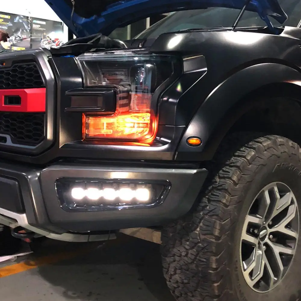 

2PCS LED Daytime Running Light DRL Fog Lamp For Ford F150 F-150 Raptor 2017 -2019