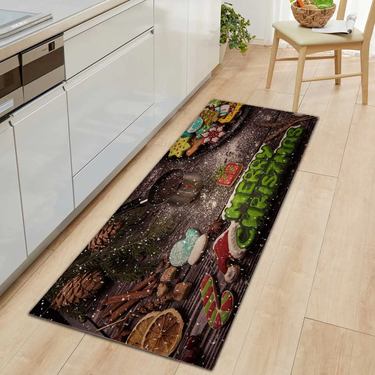 christmas kitchen mat carpet flannel living room carpet non slip welcome entrance door mat hallway rugs for bedroom bathroom free global shipping