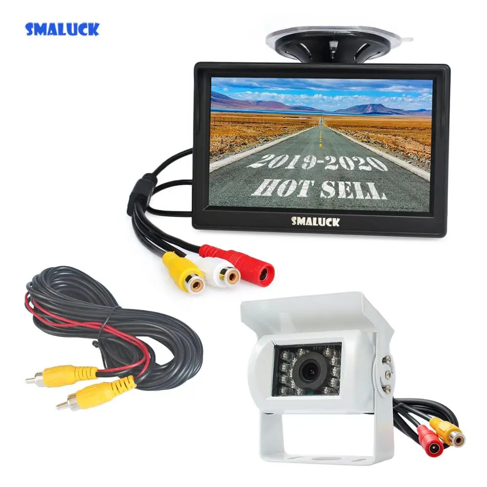 SMALUCK 5 &quotЖК-дисплей заднего вида Автомобильный Монитор белый водонепроницаемый
